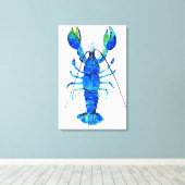 Lobster in der Blues Leinwanddruck (Insitu (Holzboden))