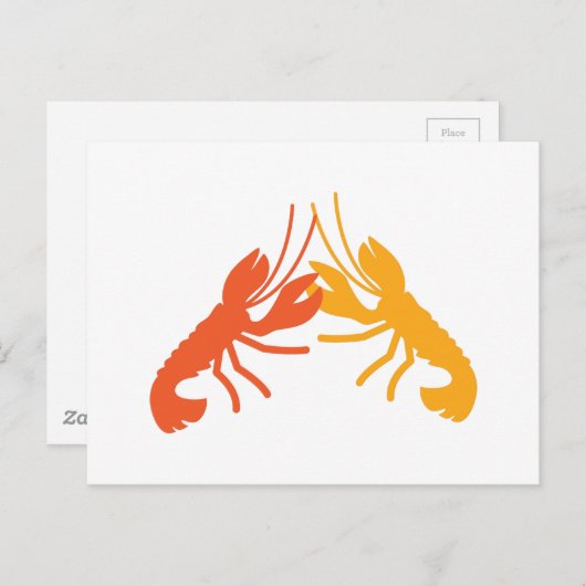 LOBSTER Krebsbekämpfung Postkarte (Vorne/Hinten)