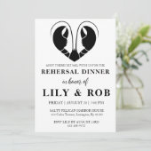 Lobster Liebe nautische Probe Einladungen (Stehend Vorderseite)