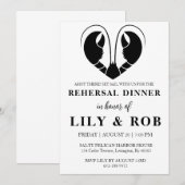 Lobster Liebe nautische Probe Einladungen (Vorne/Hinten)