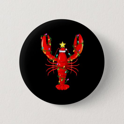 Lobster Lighting Xmas Tree Matching Lobster Christ Button (Vorderseite)