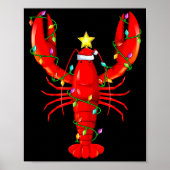 Lobster Lighting Xmas Tree Matching Lobster Christ Poster (Vorne)