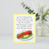 LOBSTER LOBSTERFEST BAKEBOIL PARTY EINLADUNG (Stehend Vorderseite)