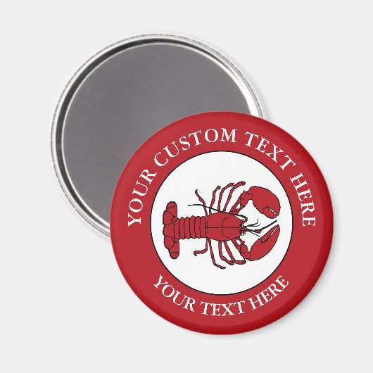 Lobster-Logo-Symbol Magnet (Vorderseite/Rückseite)