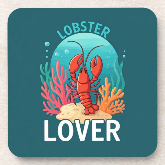 Lobster Lover Getränkeuntersetzer (Vorderseite)