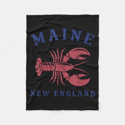 Lobster Maine New England Cool Seafood Lover Men W Fleecedecke (Vorderseite)