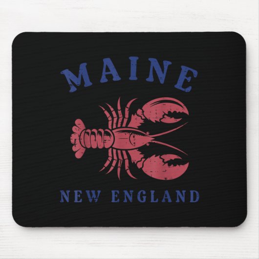 Lobster Maine New England Cool Seafood Lover Men W Mousepad (Vorne)