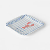 Lobster Nautical Wedding Paper Plates Pappteller (Gewinkelt)