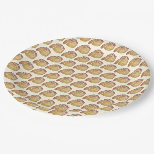 Lobster Newberg Meeresfrüchte Retro Cuisine Pappteller (Schrägansicht)