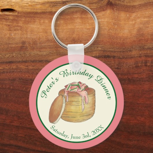 Lobster Newberg Seafood Dinner Party Schlüsselanhänger (Vorderseite)