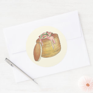 Lobster Newburg Retro Seafood Vol-Au-Vent Runder Aufkleber