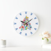 Lobster O'Clock - blau Große Wanduhr (Zuhause)