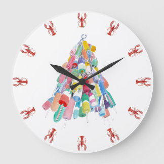 Lobster O'Clock - Rot Große Wanduhr