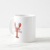 Lobster Painting Nautical Coastal Pattern Kaffeetasse (Vorderseite Links)