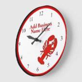 Lobster Personal Business Clock Schwarze Zahlen Große Wanduhr (Winkel)