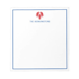 Lobster Personalisiert Notepad Notizblock