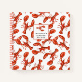 Lobster Personalisiert Seafood Rezept Notebook Notizblock (Vorderseite)