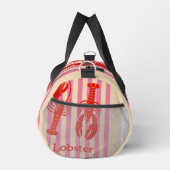 Lobster Pop Bold Crustaceans on Candy Stripes Duffle Bag (Rechts)