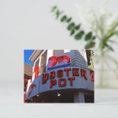 Lobster Pot Neon Sign Postkarte (Stehend Vorderseite)