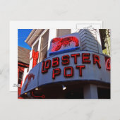 Lobster Pot Neon Sign Postkarte (Vorne/Hinten)