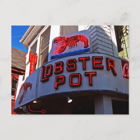 Lobster Pot Neon Sign Postkarte (Vorderseite)