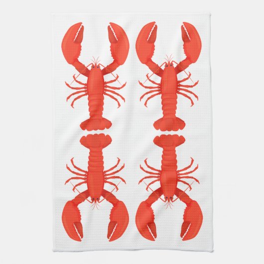 Lobster Quartett Küchentücher (Vertikal)