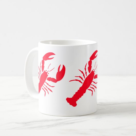 Lobster Red Liebe 4Marty Kaffeetasse (Vorderseite Links)