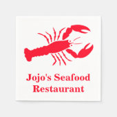 Lobster Red (Name) Jojo's Seafood Restaurant Serviette (Vorderseite)