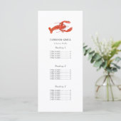 Lobster Restaurant | Menu Card für Lebensmittelkar Menükarte (Stehend Vorderseite)