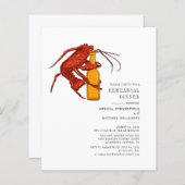 Lobster Seafood Probe Abendessen Einladung (Vorne/Hinten)