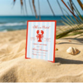 Lobster She's a Catch Beach Coastal Bridal Shower Einladung