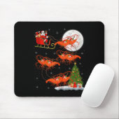 Lobster Shrimp Santa Sleigh Flying Funny Magical C Mousepad (Mit Mouse)