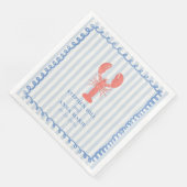 Lobster Stripe Nautical Wedkin Serviette (Ecke)