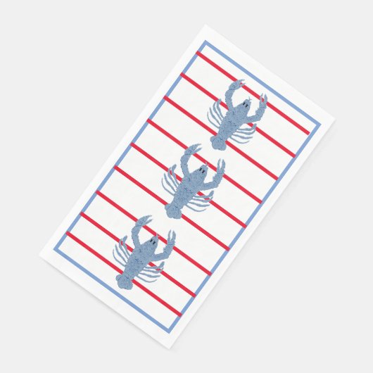 Lobster Topiary Ginger Jars Paper Handtücher Serviette (Ecke)