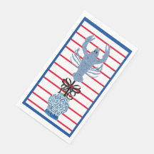 Lobster Topiary Ginger Jars Paper Handtücher