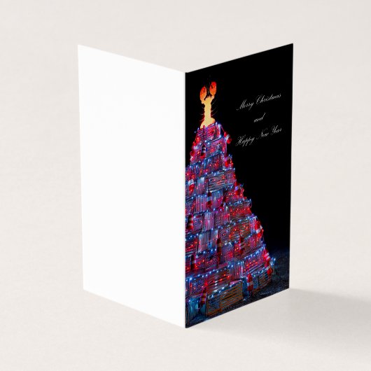 Lobster Trap Weihnachtsbaum Weihnachtskarte (Vorderseite)