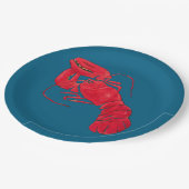 Lobster über Blue Background von Marsden Hartley Pappteller (Schrägansicht)