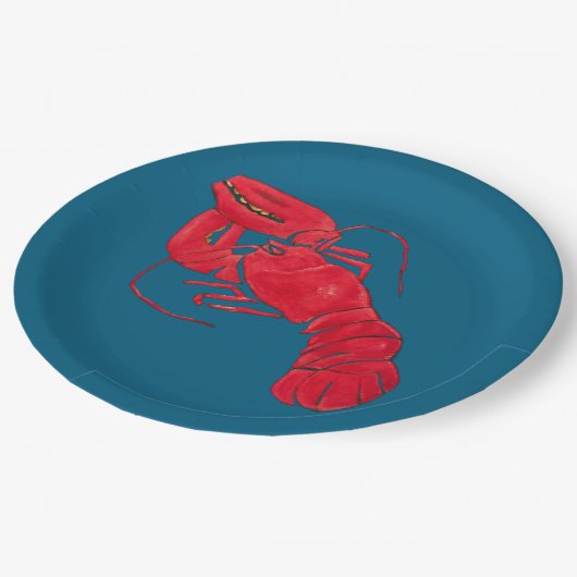 Lobster über Blue Background von Marsden Hartley Pappteller (Schrägansicht)