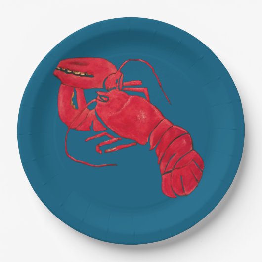 Lobster über Blue Background von Marsden Hartley Pappteller (Vorderseite)