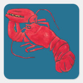 Lobster über Blue Background von Marsden Hartley Quadratischer Aufkleber (Vorderseite)