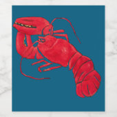 Lobster über Blue Background von Marsden Hartley Weinetikett (Einzelnes Label)