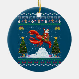 Lobster Ugly Xmas Geschenk Weihnachtsfeier Christu Keramik Ornament