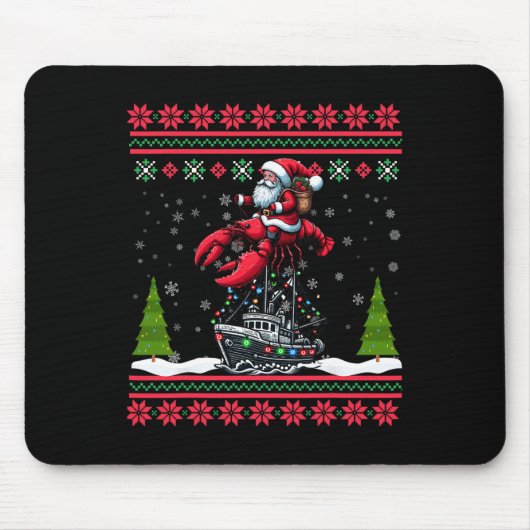 Lobster Ugly Xmas Geschenke Weihnachtsfeier Chris Mousepad (Vorne)