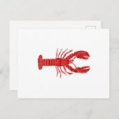 Lobster Vector Postkarte (Vorne/Hinten)