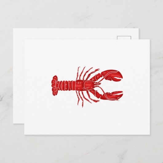 Lobster Vector Postkarte (Vorne/Hinten)