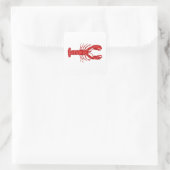 Lobster Vector Quadratischer Aufkleber (Tasche)