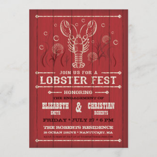 Lobster zur Einladung von Rotem Barnholz