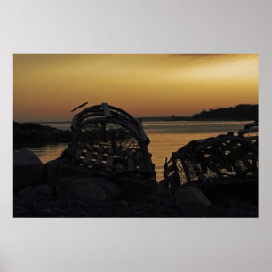 Lobsterfalle Sonnenuntergang Druck Poster