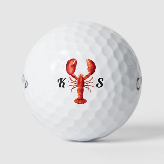 Lobsterinitials | Fun Signature Style Golfball (Vorderseite)