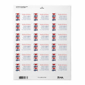 Lobsters Crabs Patriotic Large Address Label Adressaufkleber (Vorne)